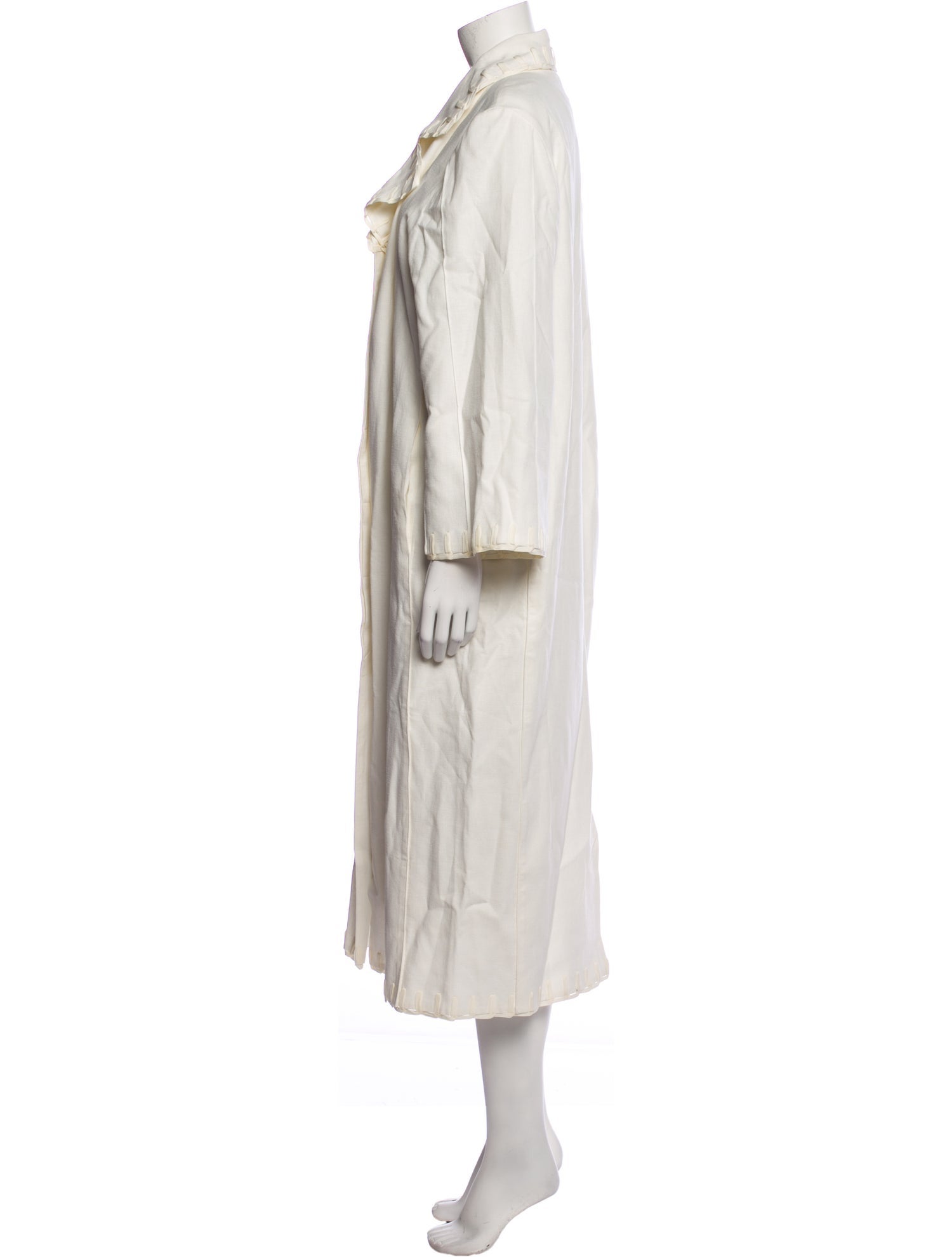 Bevza Linen Printed Trench Coat w/ Tags