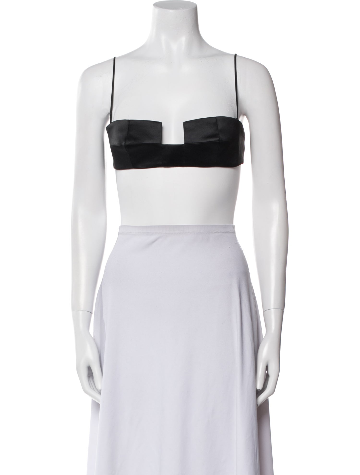 Bevza Square Neckline Sleeveless Crop Top