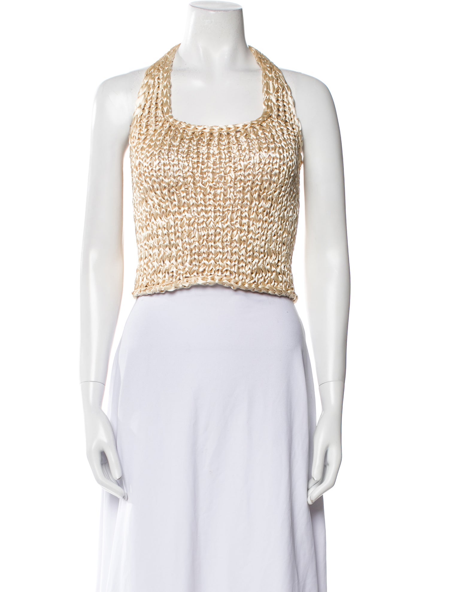 Bevza Square Neckline Sleeveless Crop Top