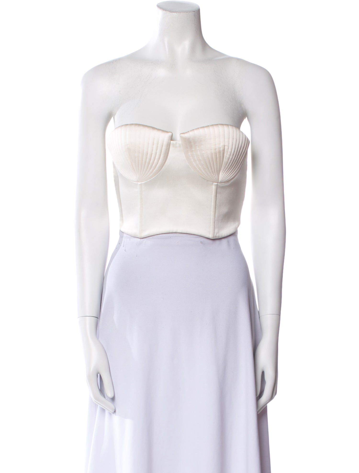 Bevza Strapless Crop Top