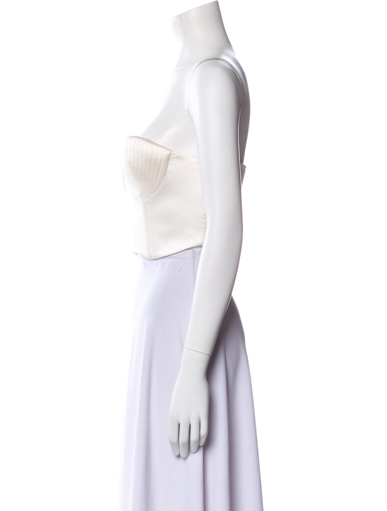 Bevza Strapless Crop Top