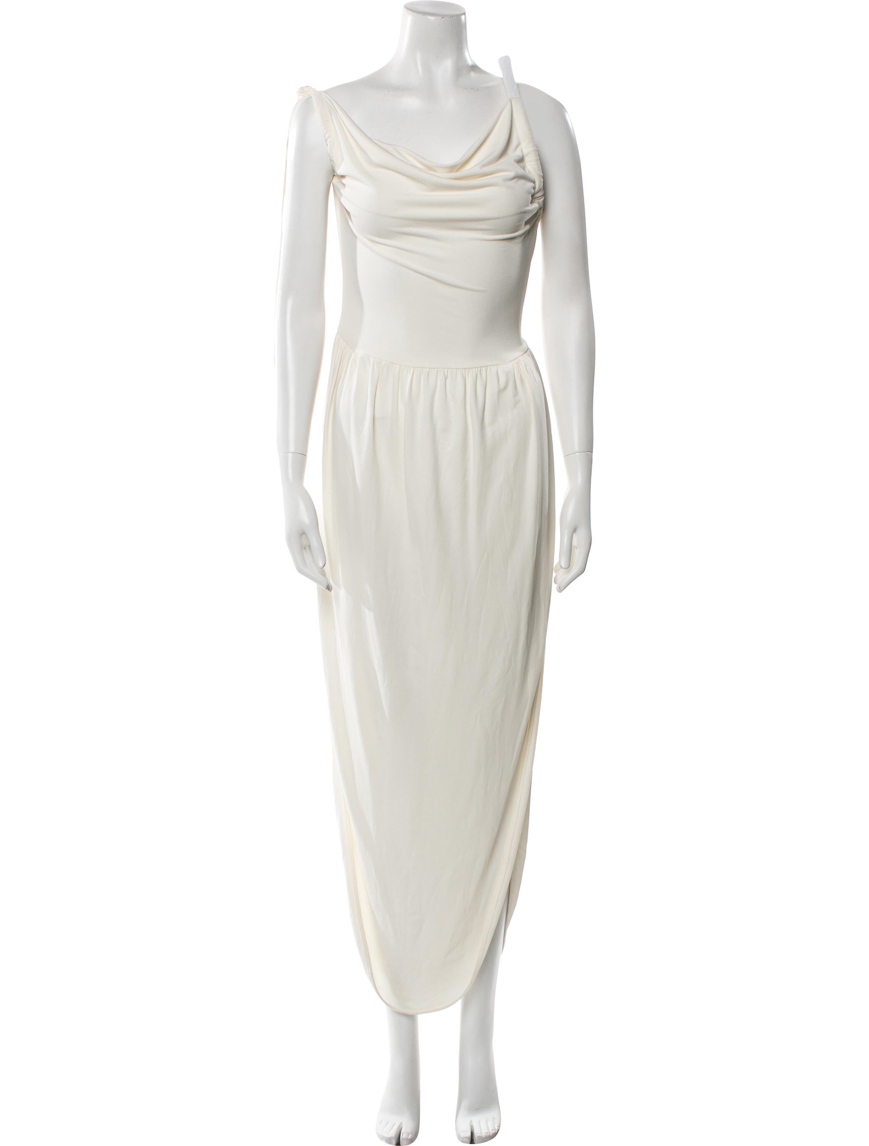 Bevza Cowl Neck Long Dress