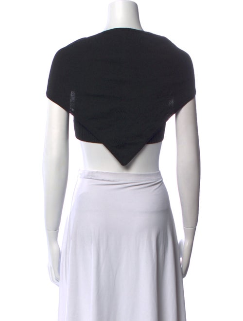 Bevza V-Neck Short Sleeve Crop Top