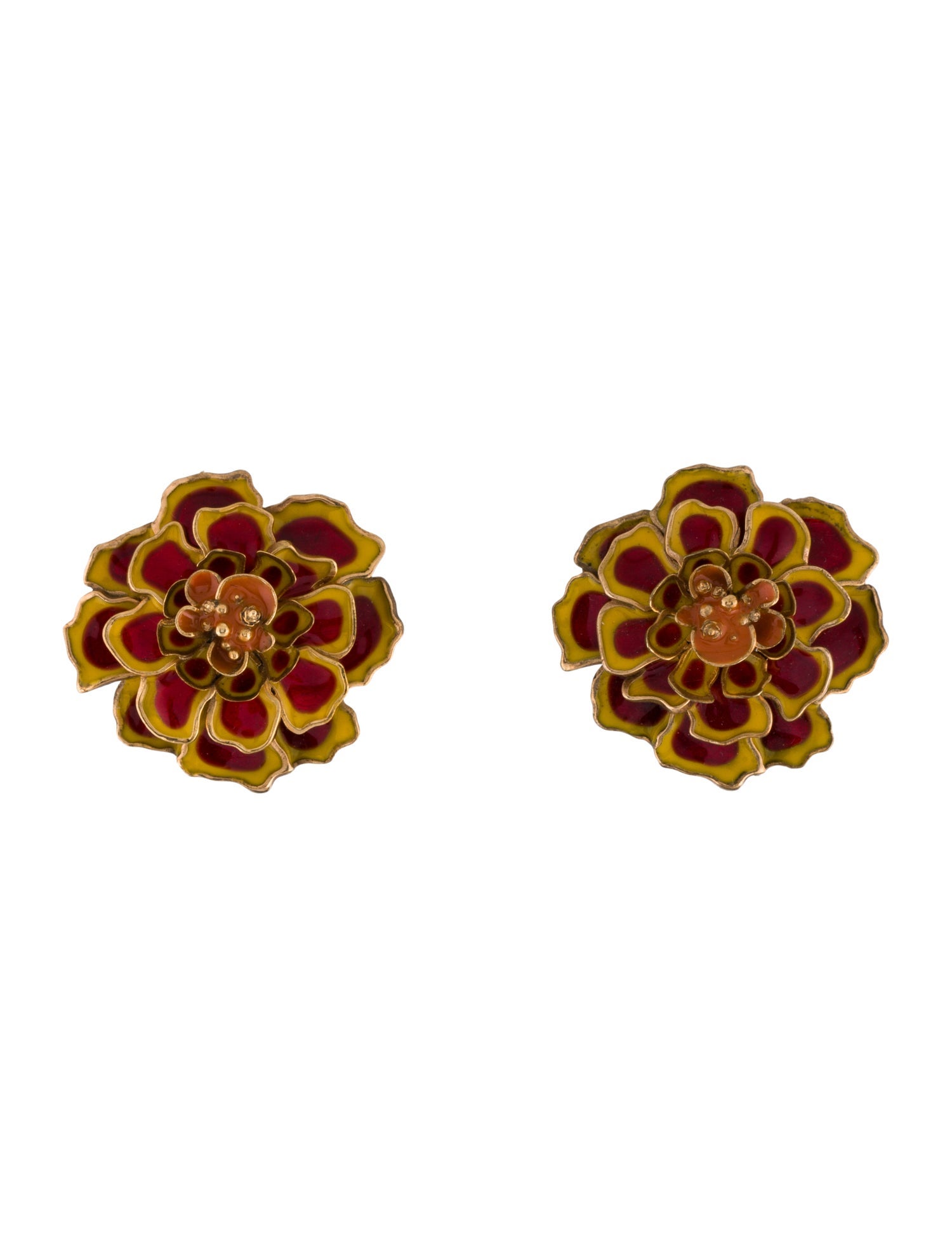 Bevza Marigold Clip On Earrings