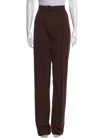Pre-owned Bevza Wool Straight Leg Pants In Brown