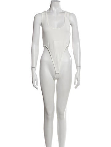 Pre-owned Bevza Scoop Neck Sleeveless Bodysuit In White