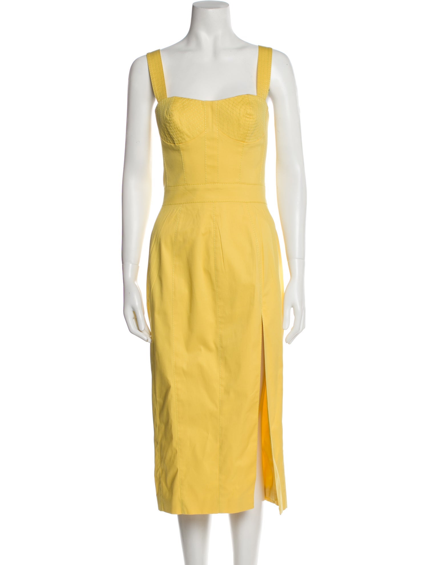 Veronica Iorio Square Neckline Midi Length Dress