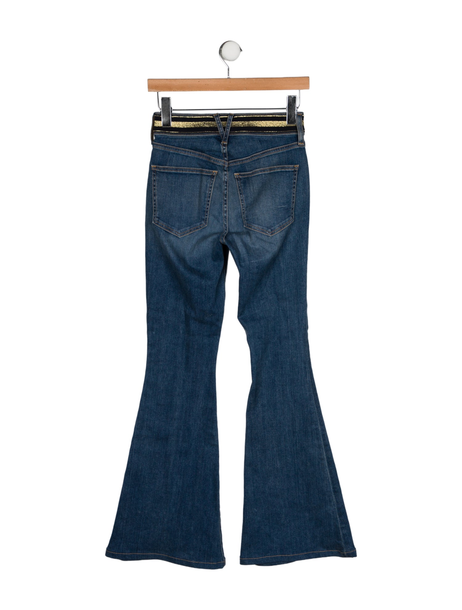 Veronica Beard X Wonder Woman Low-Rise Wide Leg Jeans