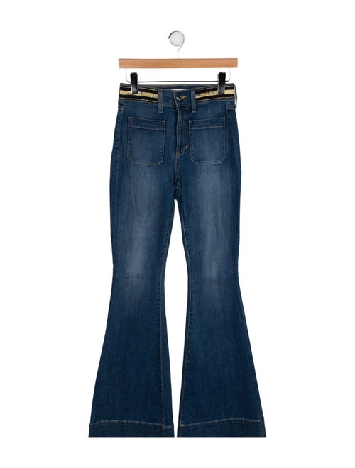 Veronica Beard X Wonder Woman Low-Rise Wide Leg Jeans