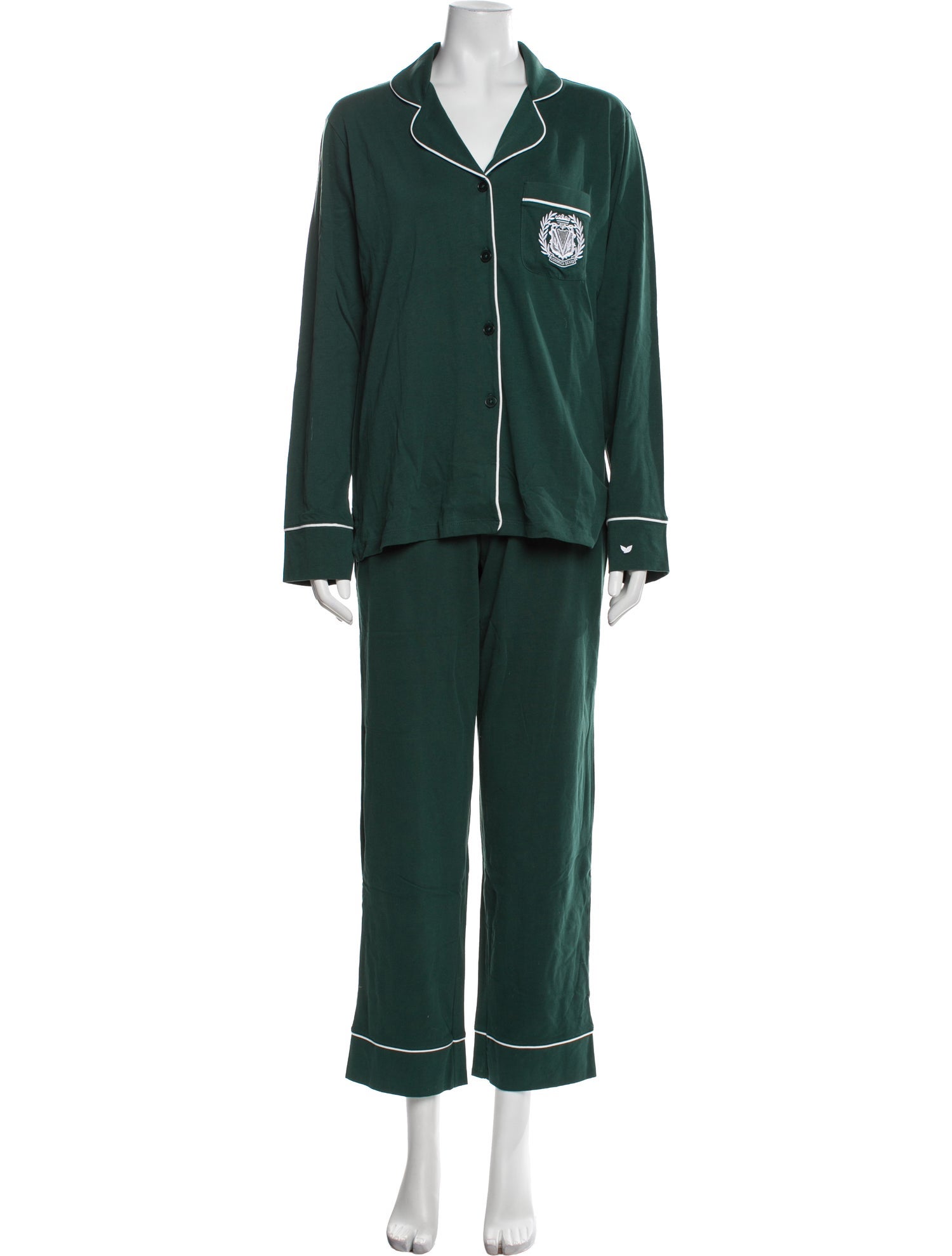 Veronica Beard x Petite Plume Embroidered Accent Pajamas w/ Tags