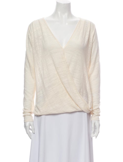 Velvet V-Neck Long Sleeve Top