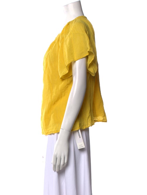 Velvet V-Neck Short Sleeve Blouse