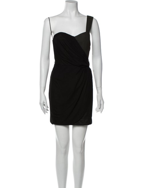 Vena Cava Asymmetrical Mini Dress Black
