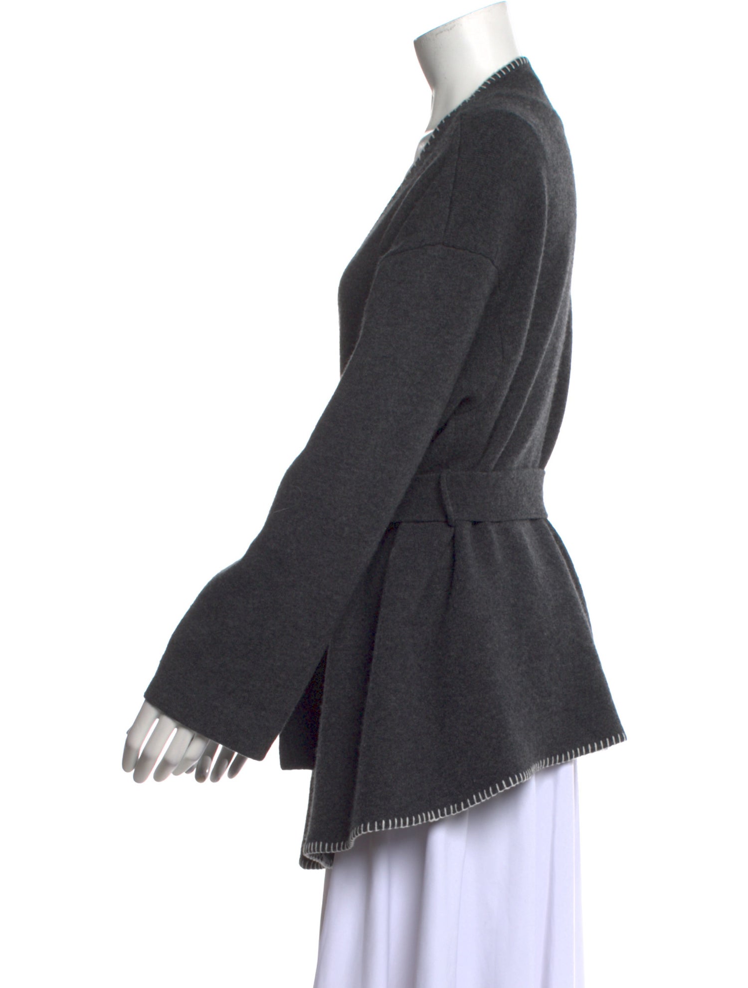 Ven Store Wool Plunge Neckline Sweater