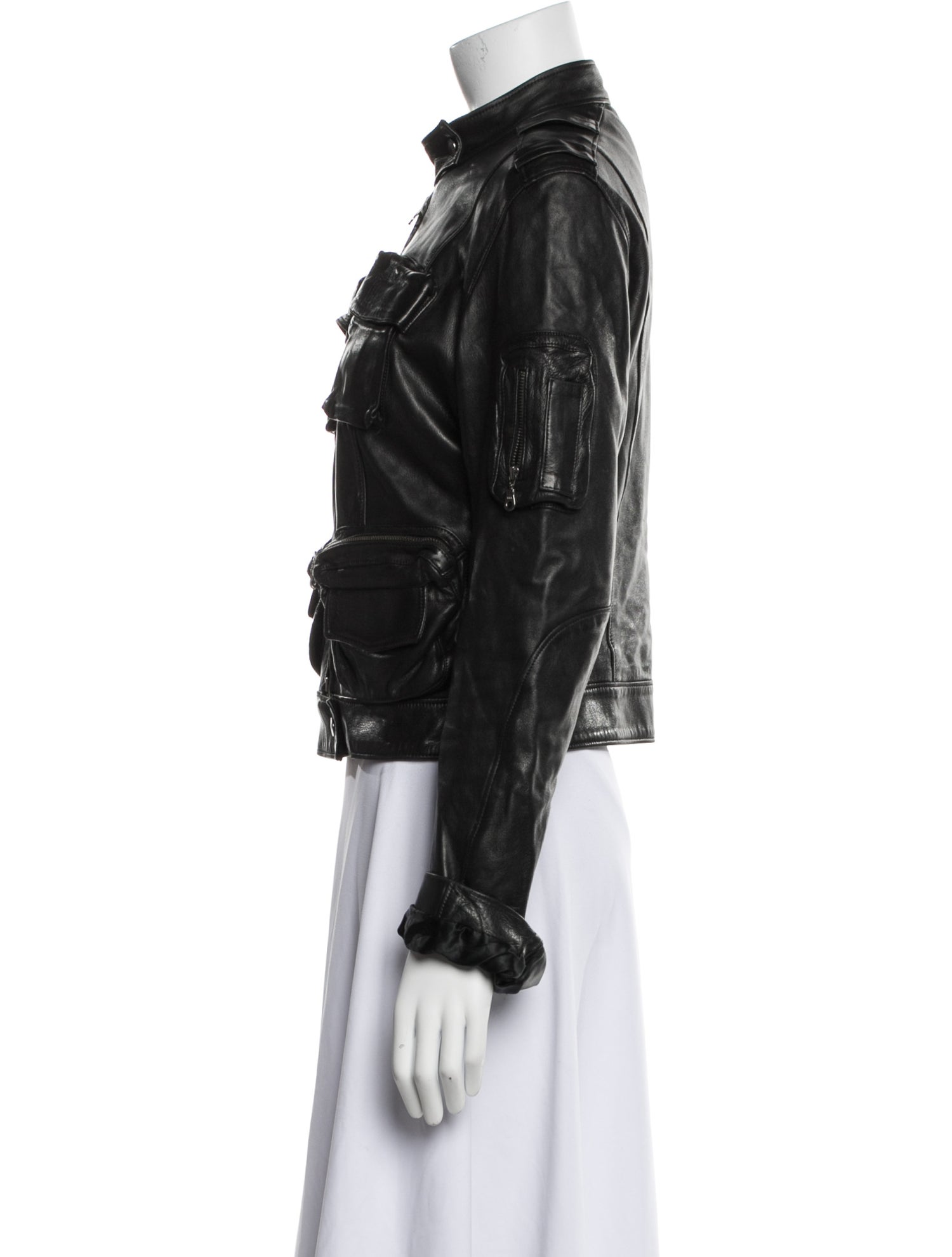 Ventcouvert Leather Biker Jacket