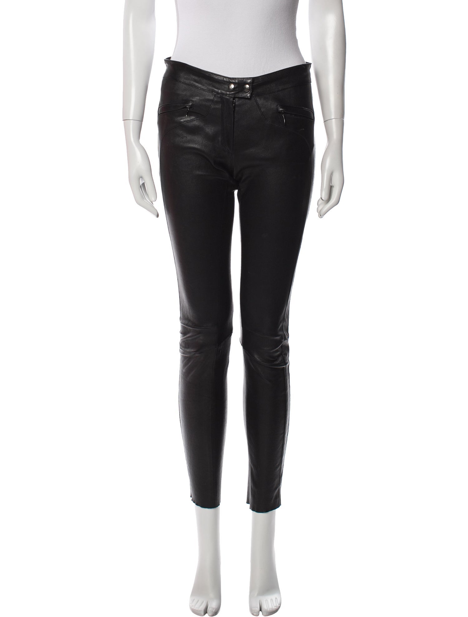 Ventcouvert Leather Skinny Leg Pants