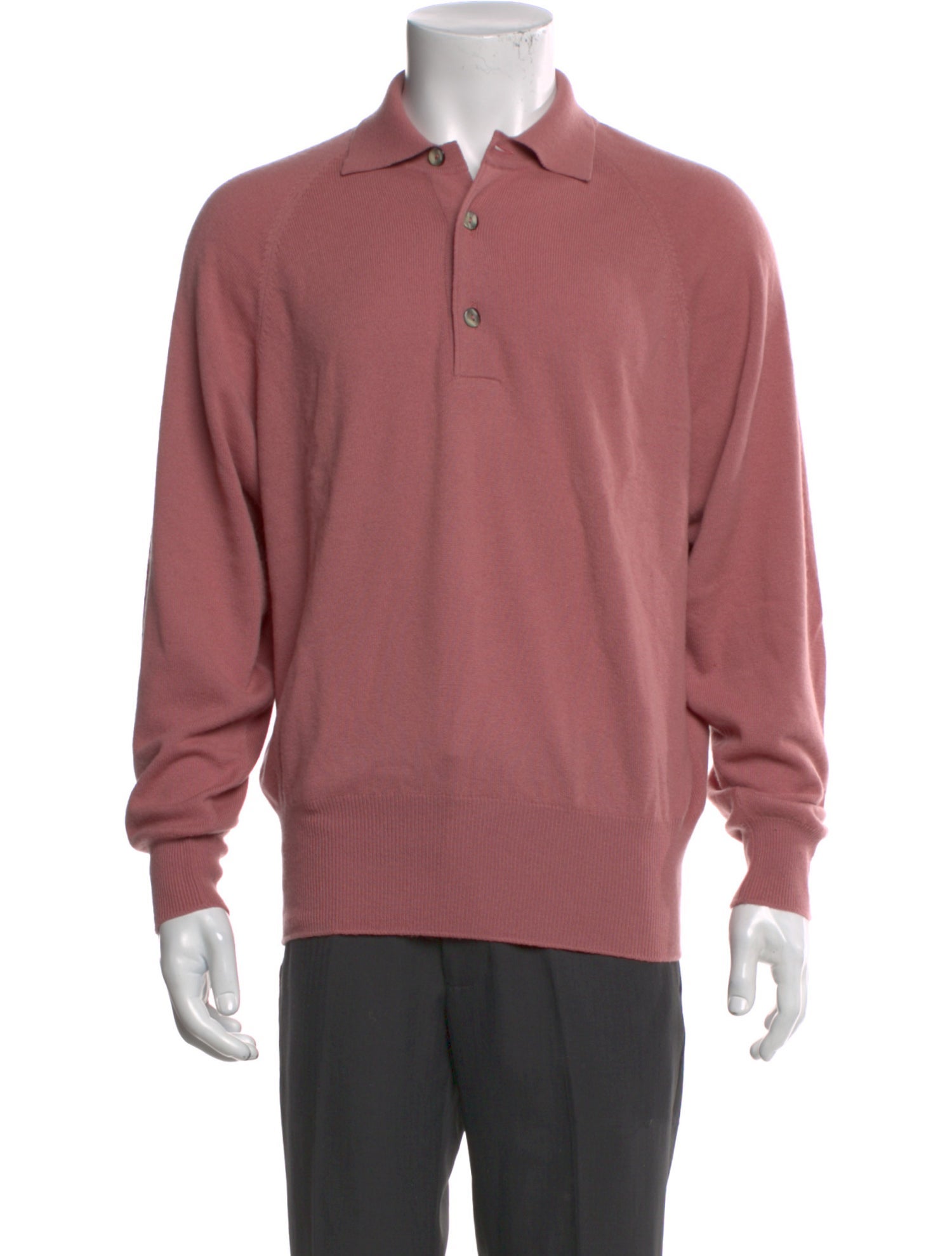 Verri Uomo Cashmere Collar Polo Sweater