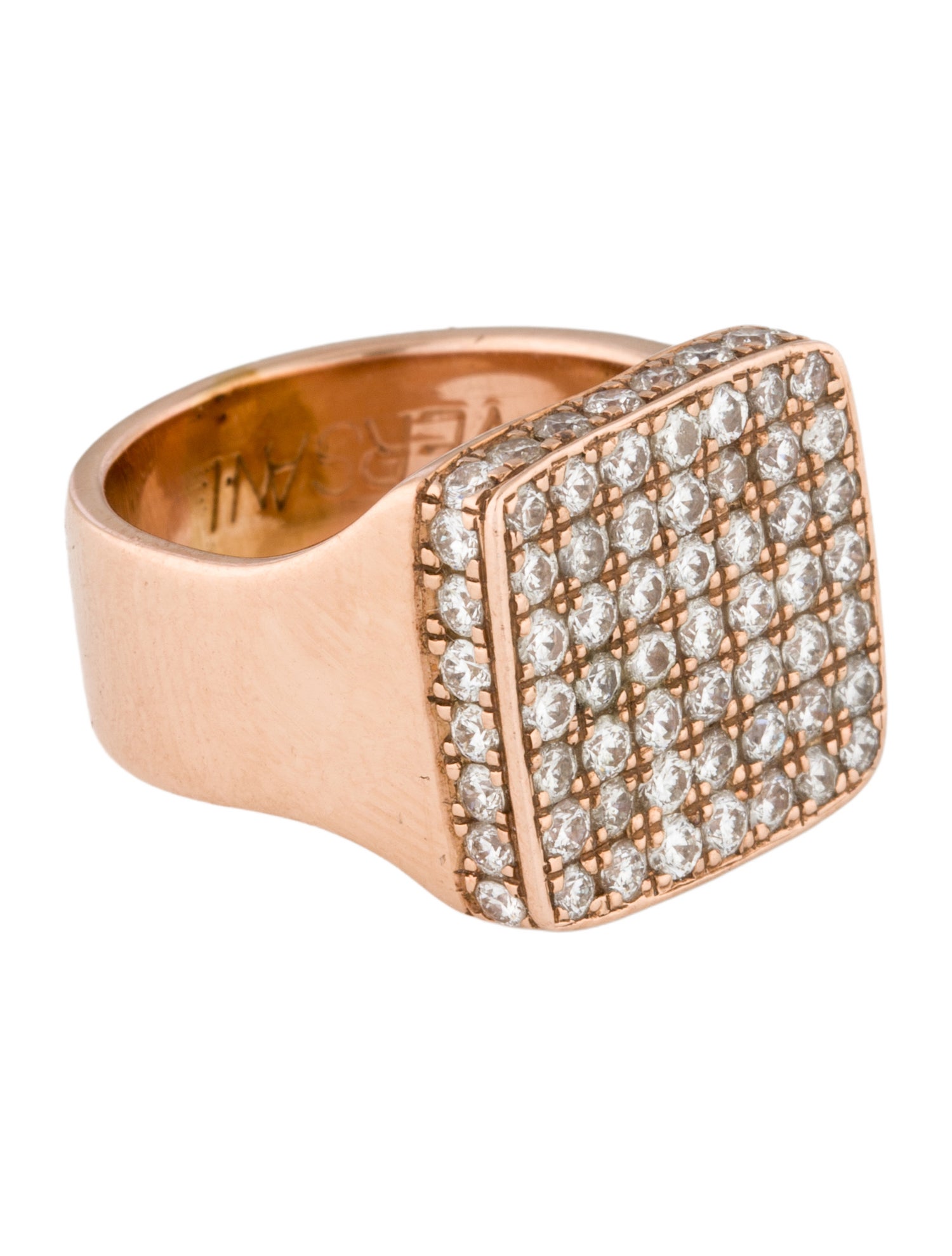 Versani 14K 1.50ctw Diamond Square Top Cocktail Ring