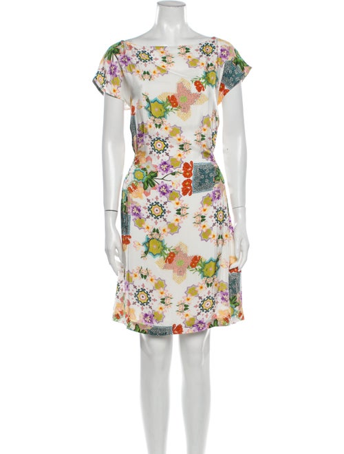 Verandah Floral Print Mini Dress White