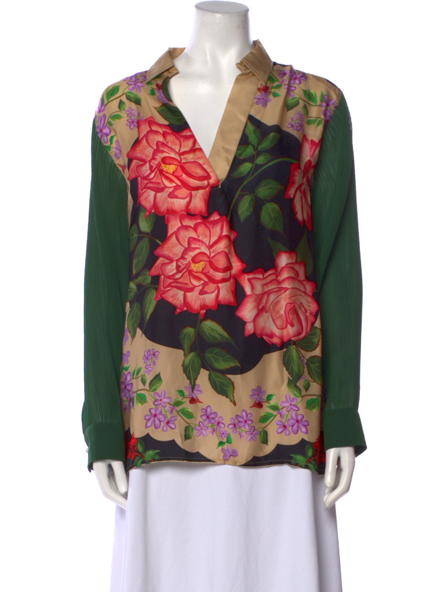 Verandah Floral Print Long Sleeve Blouse w/ Tags