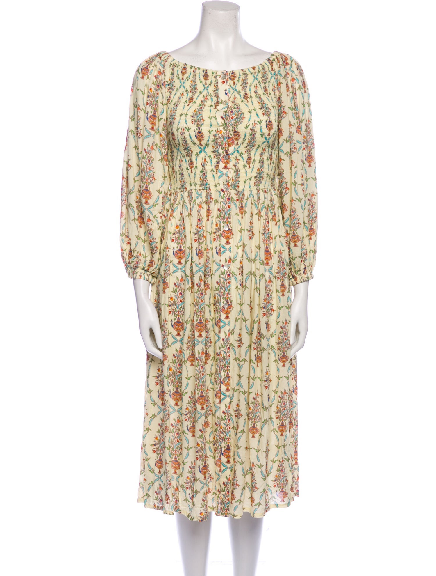 Verandah Floral Print Midi Length Dress