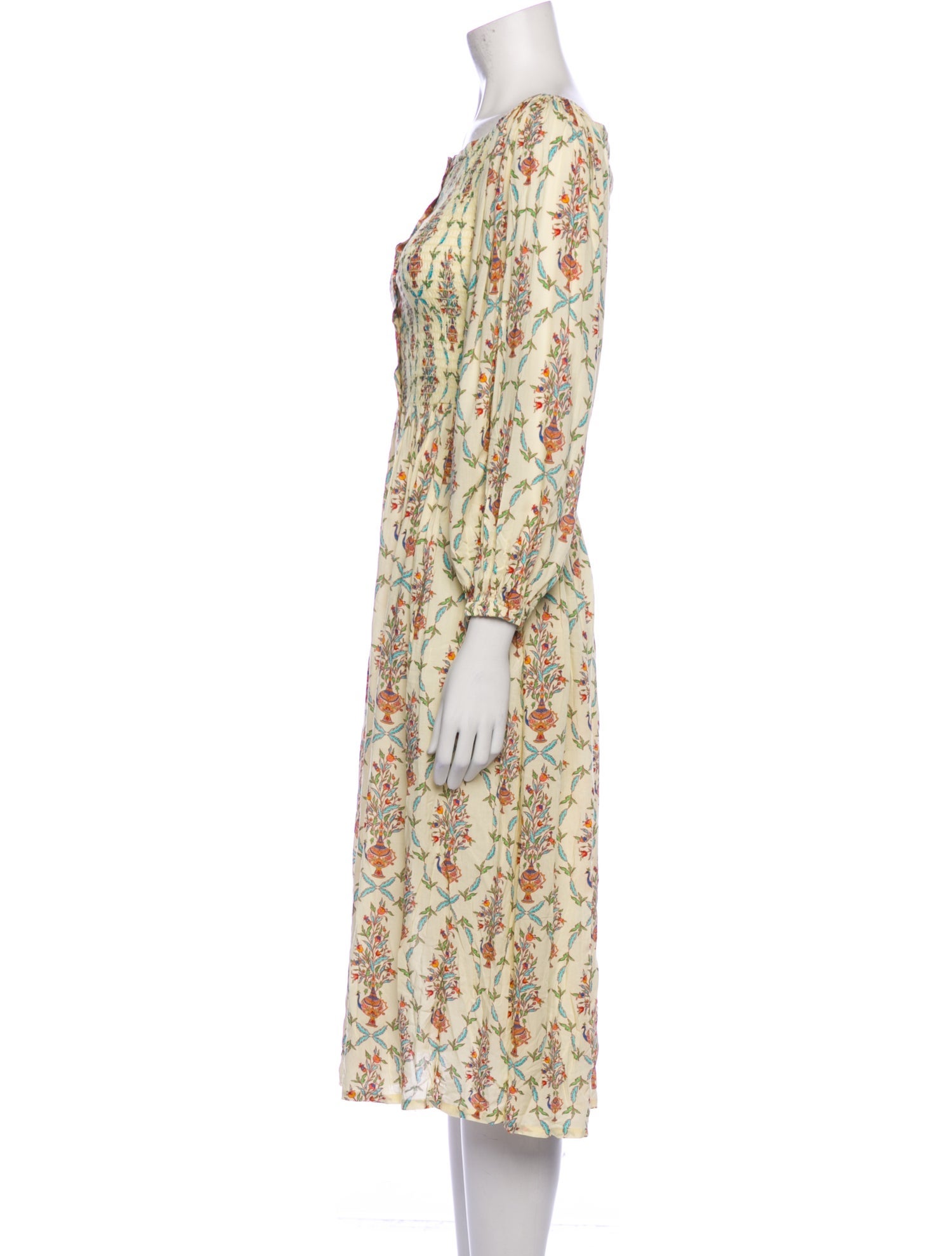 Verandah Floral Print Midi Length Dress