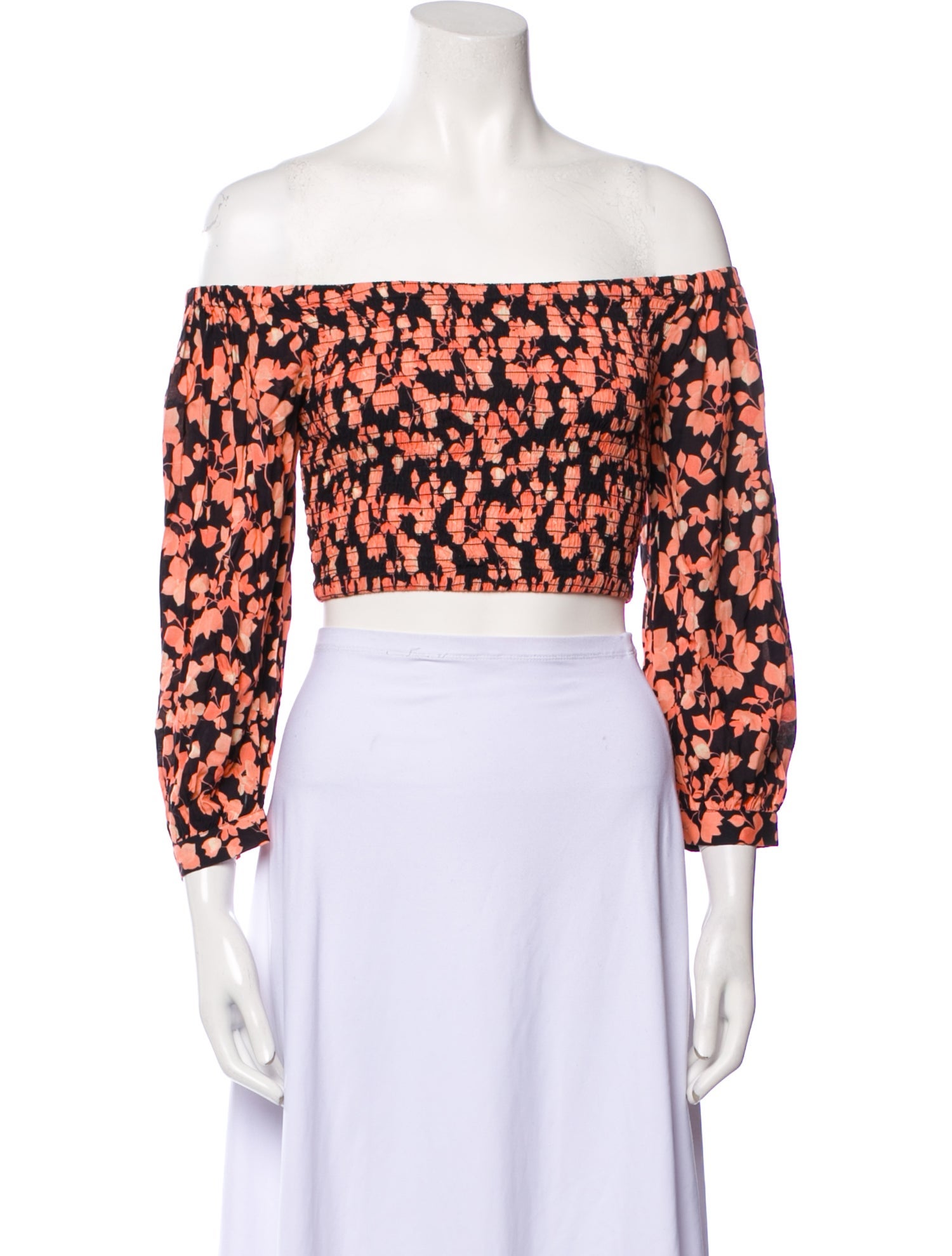 Verandah Animal Print Off-The-Shoulder Crop Top w/ Tags