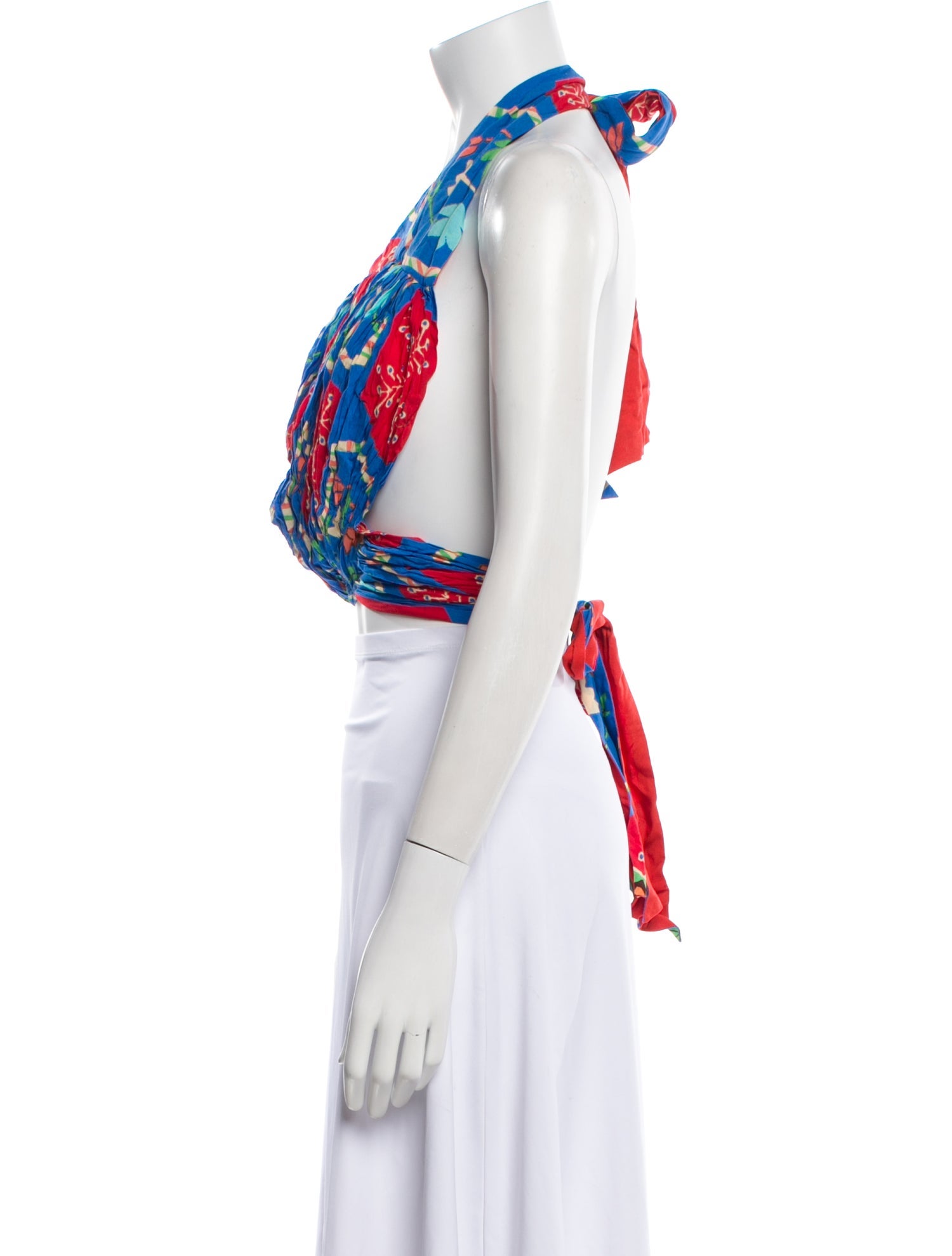 Verandah Printed V-Neck Crop Top