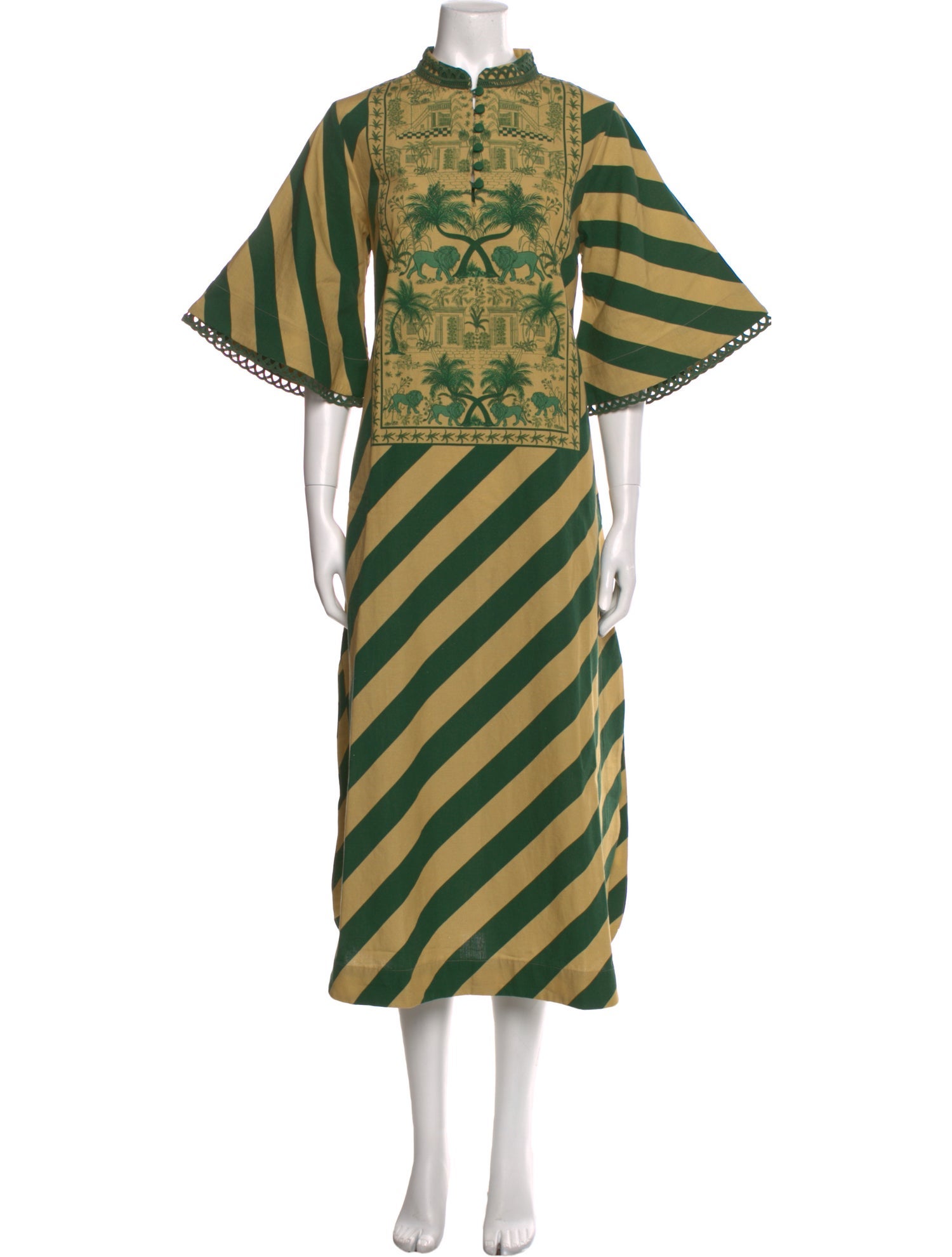 Verandah Striped Long Dress