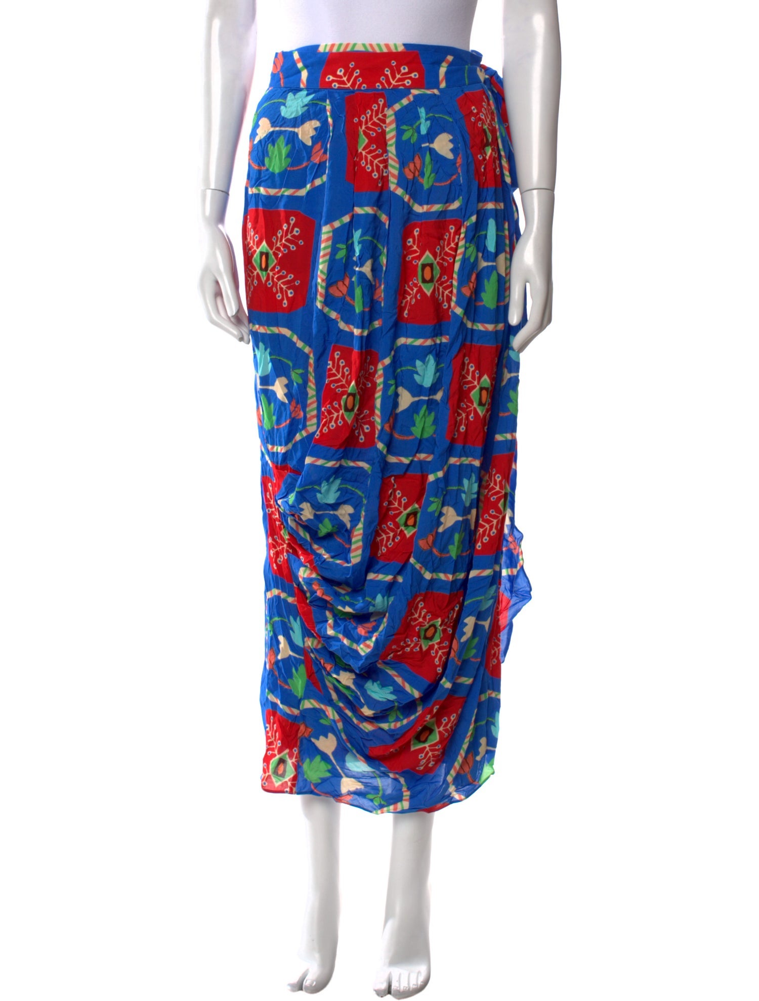 Verandah Floral Print Midi Length Skirt