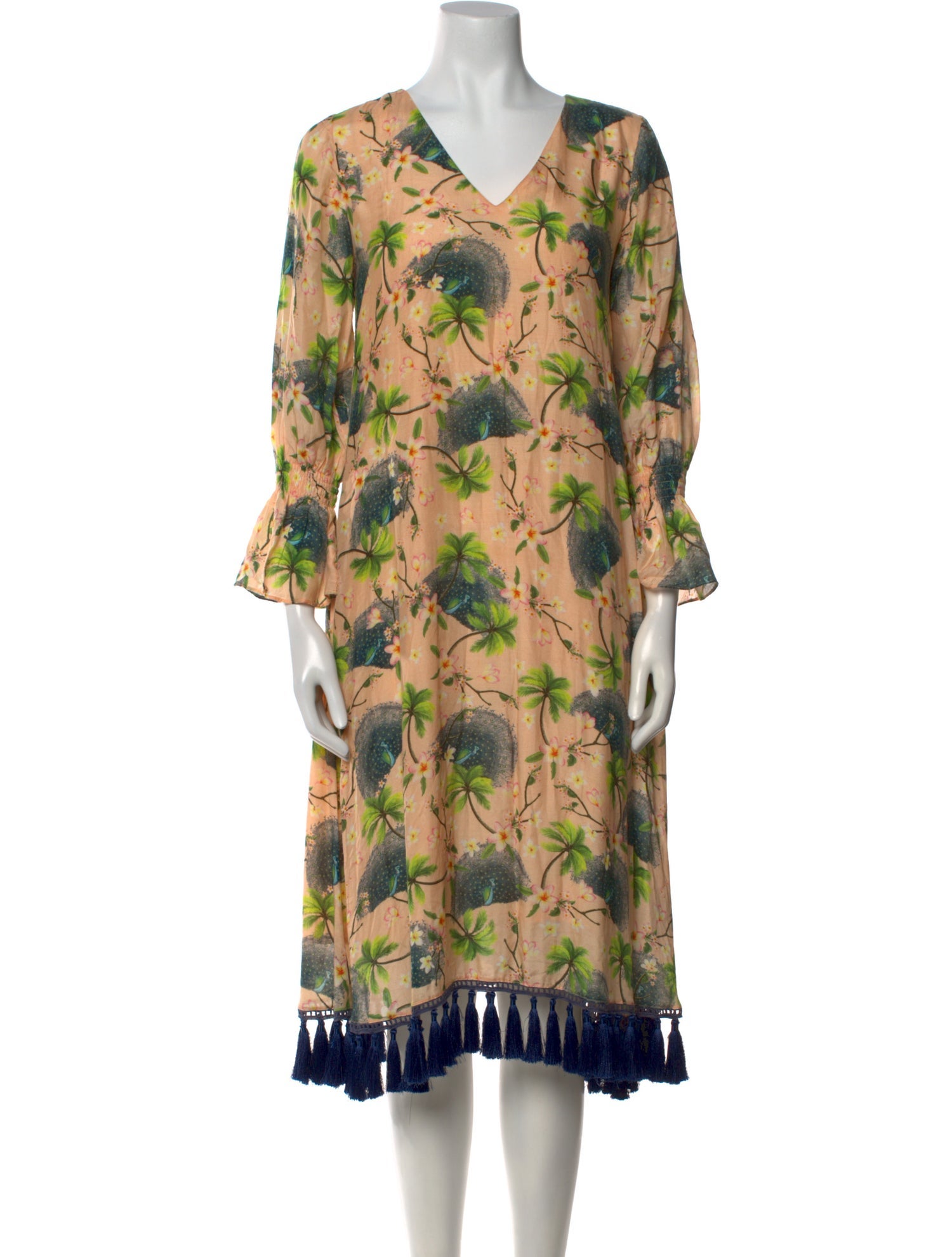 Verandah Silk Midi Length Dress