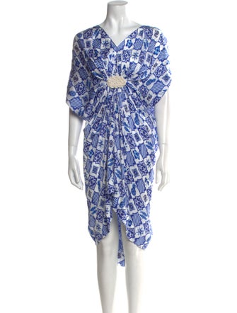 Verandah Printed Knee-Length Dress