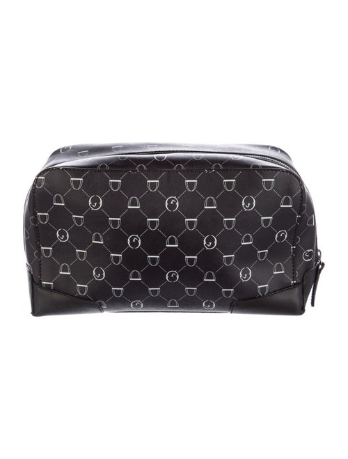 Vestrum Pattern Print Leather Cosmetic Bag