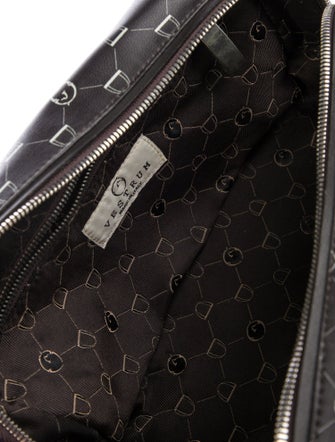 Vestrum Pattern Print Leather Cosmetic Bag