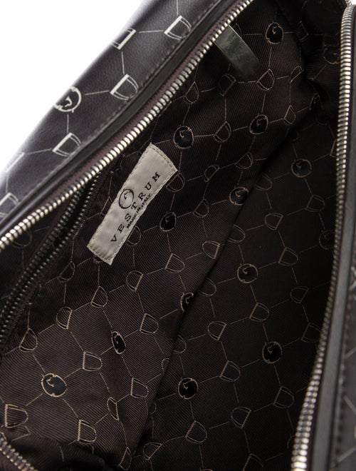 Vestrum Pattern Print Leather Cosmetic Bag