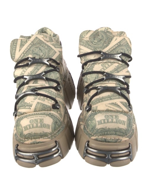 Vetements x New Rock Leather Printed Hiking Boots