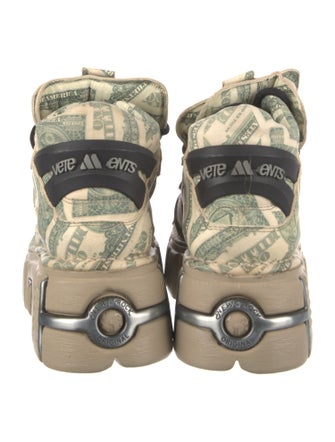 Vetements x New Rock Leather Printed Hiking Boots