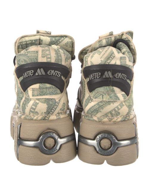 Vetements x New Rock Leather Printed Hiking Boots