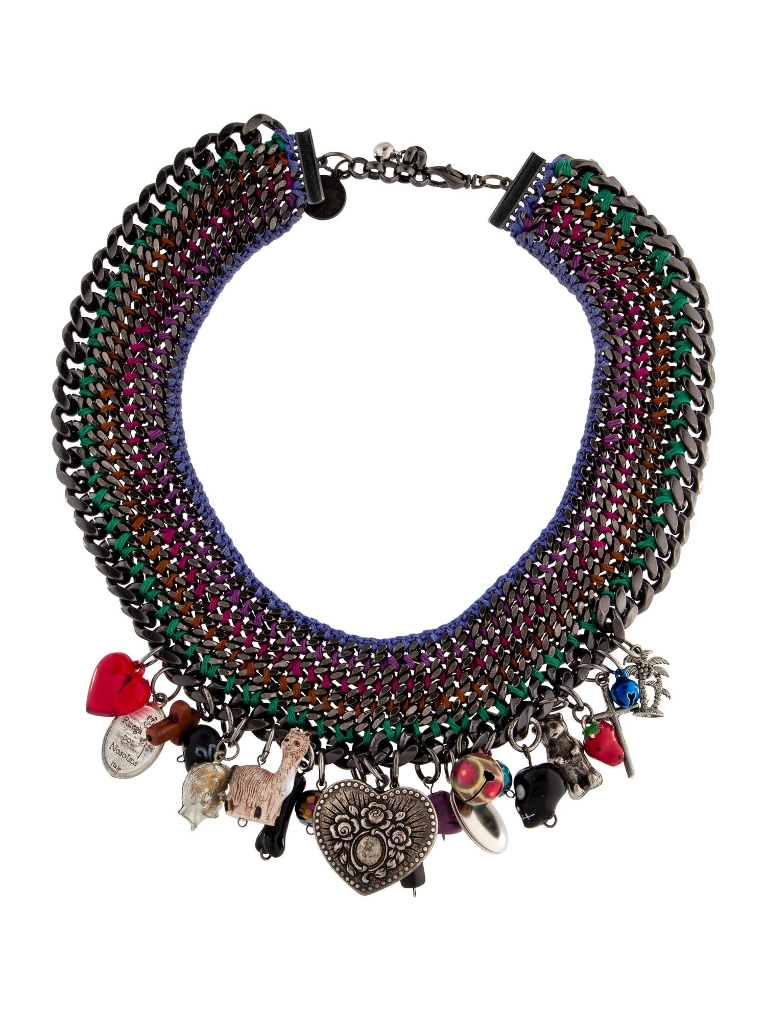 Venessa Arizaga Threaded Charm Collar Necklace