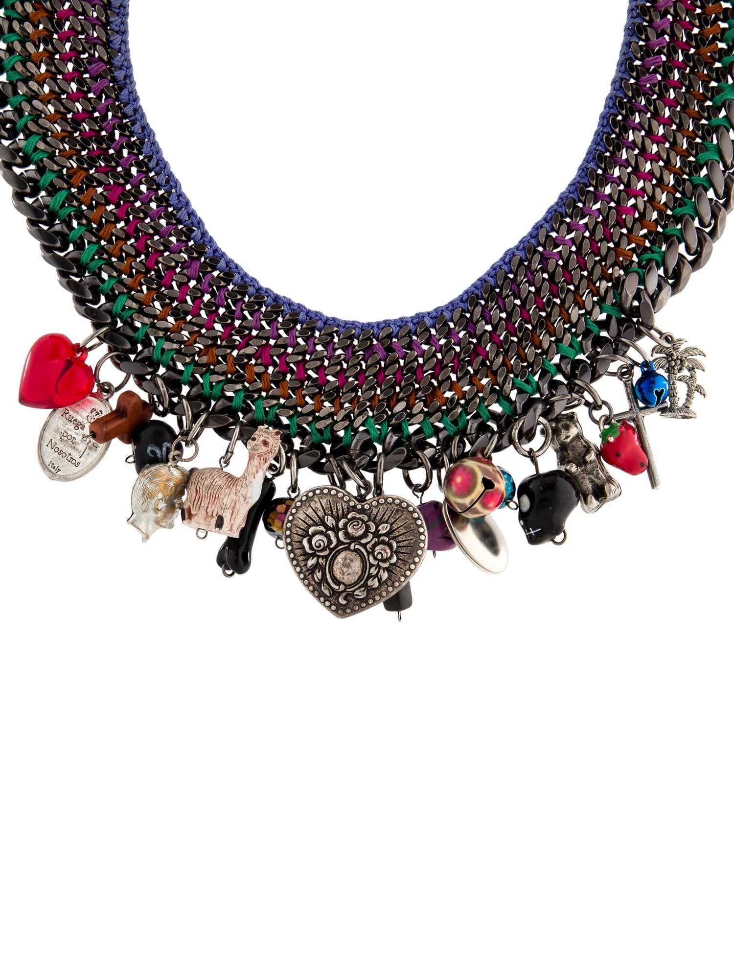Venessa Arizaga Threaded Charm Collar Necklace