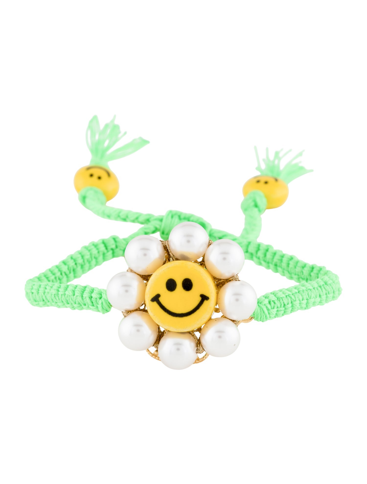 Venessa Arizaga Faux Pearl Daisy Bracelet