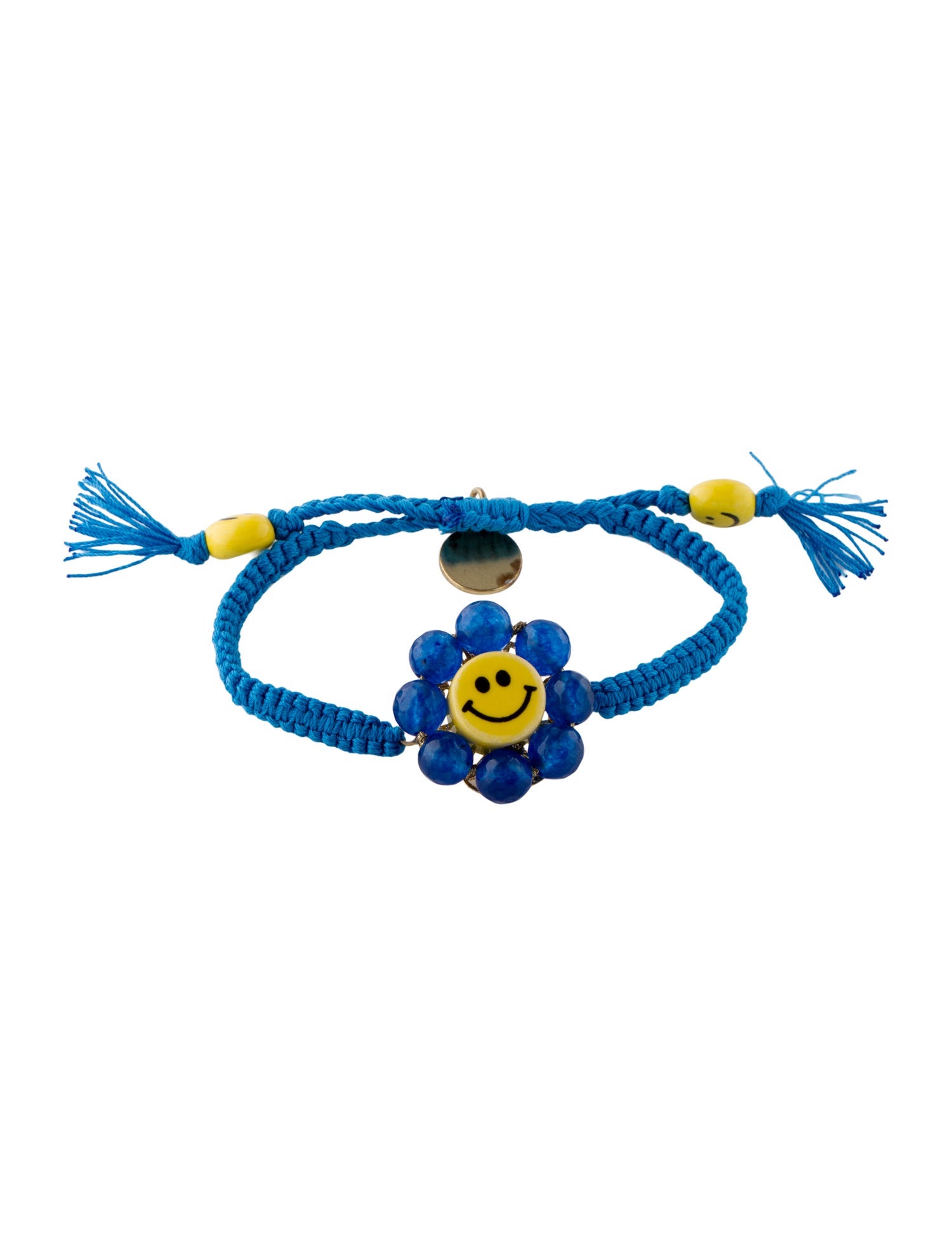 Venessa Arizaga Enamel Bead Happy Face Wrap Bracelet