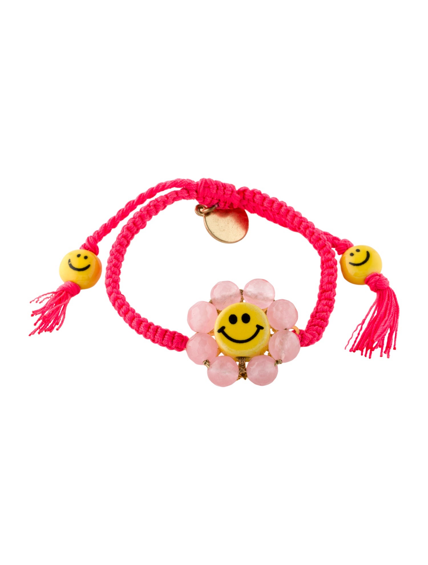 Venessa Arizaga Enamel Bead Happy Face Wrap Bracelet
