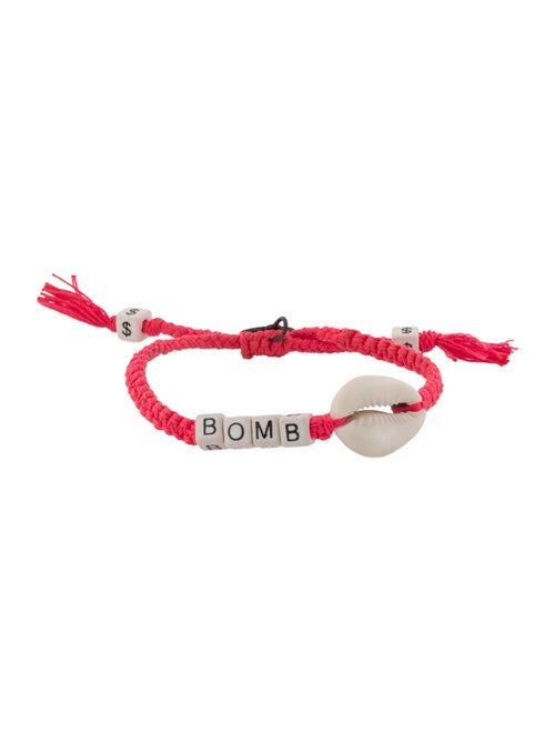 Venessa Arizaga Bead,Cord & Shell "BOMB" Adjustable Friendship Bracelet