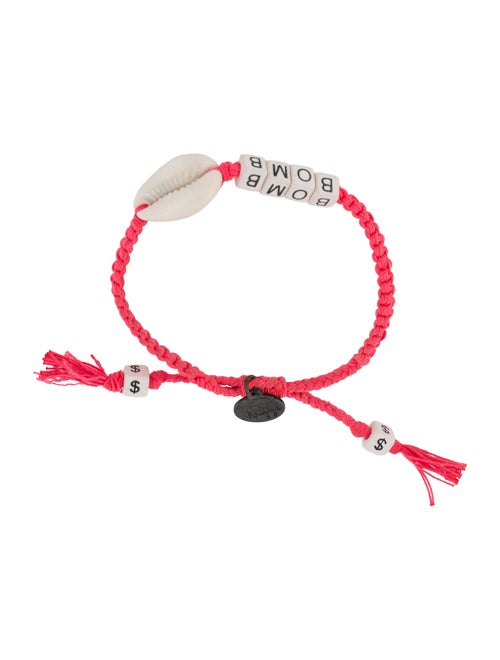Venessa Arizaga Bead,Cord & Shell "BOMB" Adjustable Friendship Bracelet
