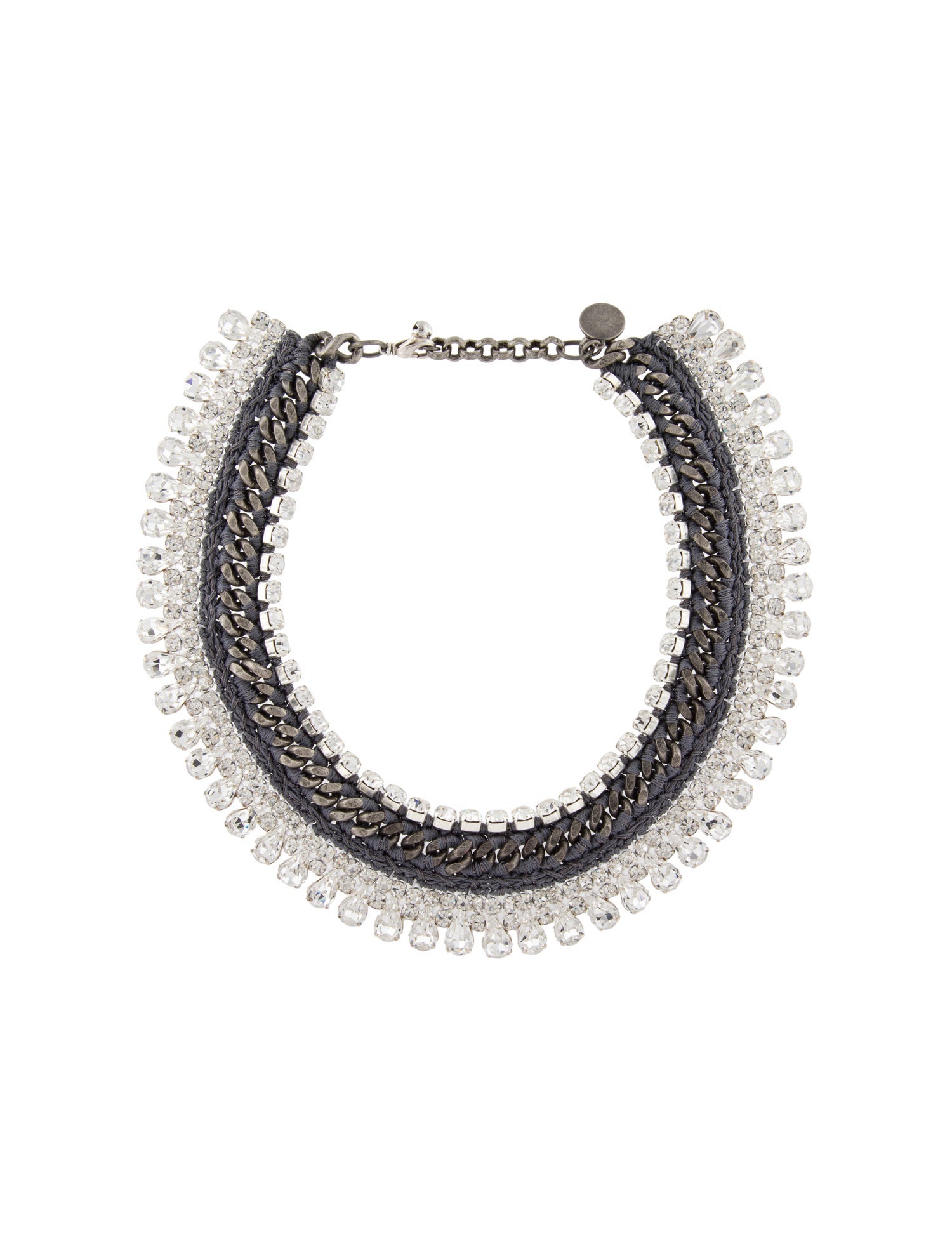 Venessa Arizaga Crystal & Thread Collar Necklace