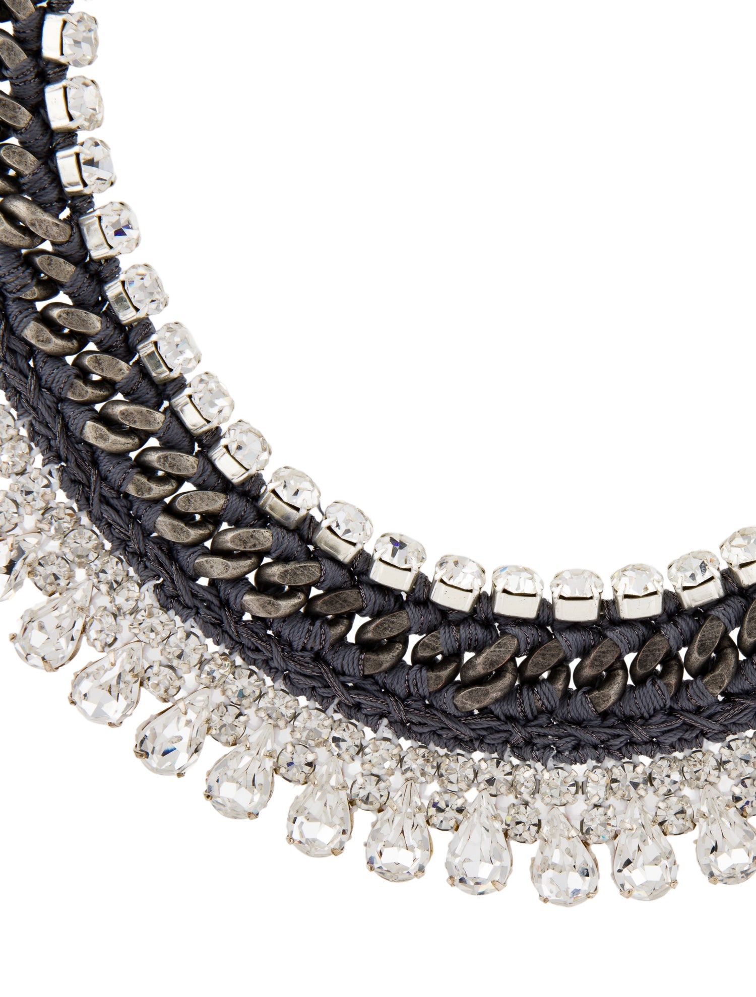 Venessa Arizaga Crystal & Thread Collar Necklace
