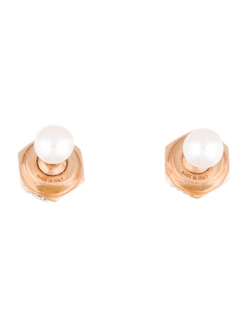 Vita Fede Titan Hexagon Crystal & Pearl Earrings G