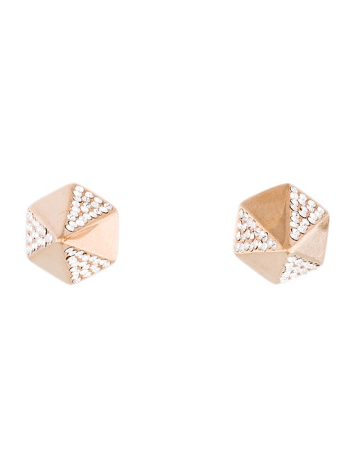 Vita Fede Titan Hexagon Crystal & Pearl Earrings