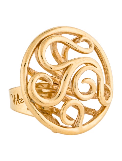 Vita Fede Abstract Cocktail Ring Gold